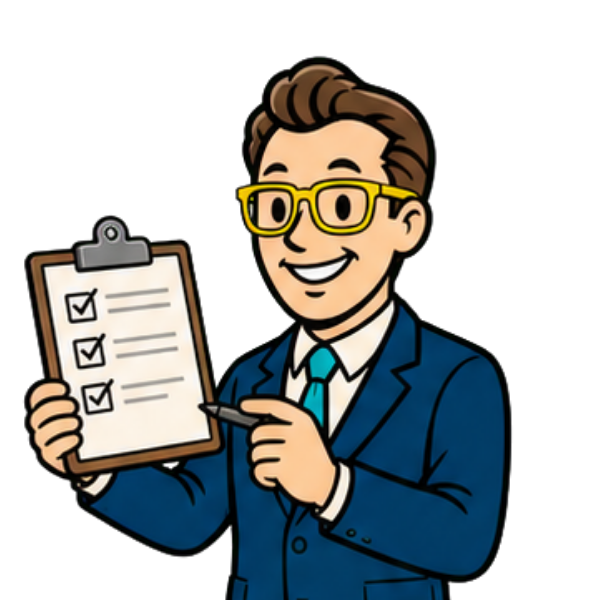 Roger holding an AI Sprint checklist